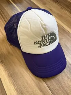 ノースフェイス メッシュキャップ 紫×白　THE NORTH FACE