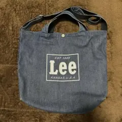 Lee デニムトートショルダーバッグ ネイビーのサムネイル
