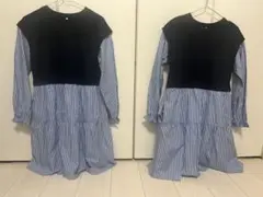 ⭐︎GU⭐︎レイヤード風ワンピース　150㎝　2枚セット