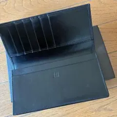 ダンヒル レザー 長財布 ブラック メンズ 箱付き
