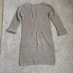 SPICK AND SPAN リブニットワンピース ベージュ