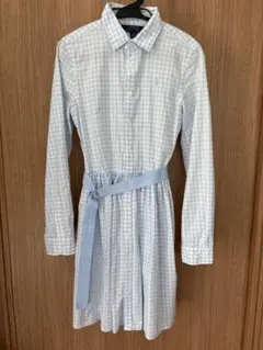 Polo Ralph Lauren 水色チェックワンピース 140〜150
