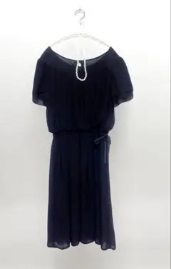 【美品✨】フォーマルシフォンワンピース　 ブラック