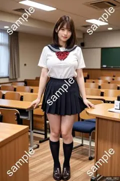 A08_062 かわいい AI アート 美人 高画 コスプレ ポスター