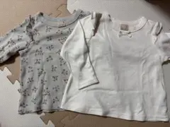 女の子　プティマイン　90cm 長袖カットソー　2枚セット