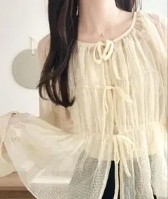 mily bilet 前後2wayシアーチェックブラウスのサムネイル