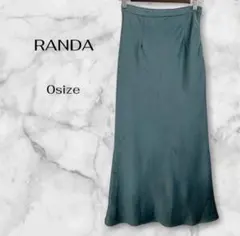 RANDA ランダ　グリーン ロングスカート シミあり　Osizeのサムネイル