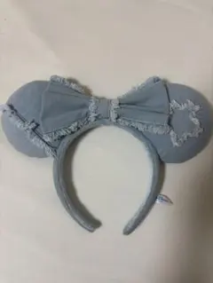 ディズニー　デニム　ライトブルーカチューシャ