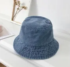 バケット デニム ハット バケット レディース メンズ 新品　ブルー