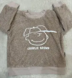 CHARLIE BROWN スヌーピー ボアトレーナー 110 美品