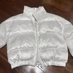 ホワイト ショート丈ダウンジャケット