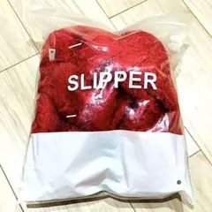 北欧風 もこもこスリッパ Mサイズ 新品 ふわふわ あったか ルームシューズ 赤