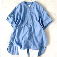 美品】ビアズリー 麻ラミーシアーブラウス 後ろギャザー ドルマン