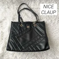 Seemi NICE CLAUP ビッグキルティングバッグ　ゴールド金具