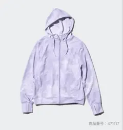 UNIQLO エアリズムUVカットメッシュフルジッププリントパーカ
