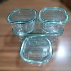 最終価格Iwakiガラス製保存容器 4個セット
