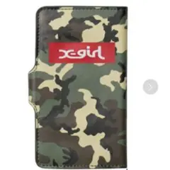 X-girl　スマホケース　手帳型　新品未使用　カモフラ