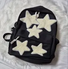リュックサック 黒　星スター　y2k 韓国　 通学 学生 修学旅行 アウトドア