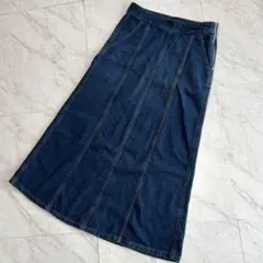 ZARAザラ ロングデニムフレアスカート インディゴブルー13-14M相当　春秋