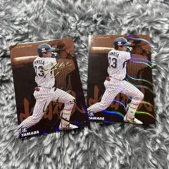 金箔サインカード 山田哲人 プロ野球チップス 2015 2枚セット