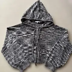 AND YUA ANY ニットパーカー ダブルジップアップ グレー