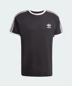 ★新品★アディダス スリーストライプスTシャツ ￼ブラック/XS