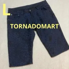 【L】TORNADOMARTハーフパンツ　クロコジャガード　ネイビーY2Kギャルのサムネイル
