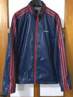 90s オールドアディダス 万国旗 ナイロン ジャケット ウィンドブレーカー M