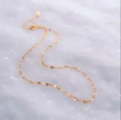 No.202 ペタルチェーン ネックレス ピンクゴールド