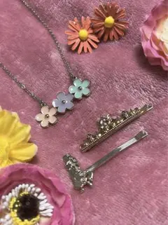 アクセサリー　セット　ラプンツェル　お花　フラワー　塔の上のラプンツェル
