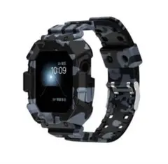 Apple Watch専用 ケース一体型バンド グレー迷彩38/40/41mm③