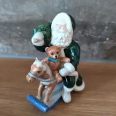 ロイヤルコペンハーゲン サンタクロース サンタ グリーン フィギュリン