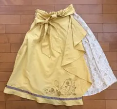 【新品】axes femmeディズニー　美女の野獣コラボ イエローフレアスカート