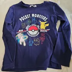 ポケモン　紺　ロンT