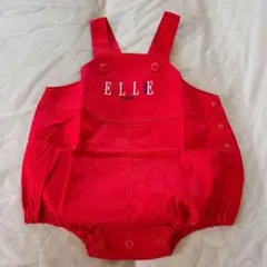 ELLE 赤色 ロンパース 80