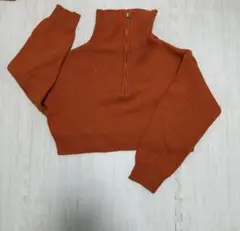 WEGO オレンジ ハイネックニット