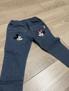 ミッキー ミニー 刺繍 デニムパンツ　100センチ