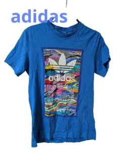 adidas グラフィック Tシャツ 青