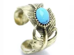 ターコイズ インディアン アメリカン 指輪 羽根