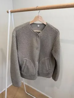 ユニクロ ボアジャケット グレー