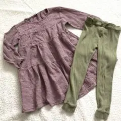 【2点セット】アンドゥトロワ ワンピース ＋NEXT スパッツ　120cm
