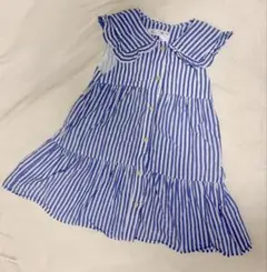 ZARA ストライプ ノースリーブワンピース 116cm