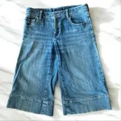 ★美品！デニム ガウチョパンツ ジーンズ ダメージ Y2K カジュアル S