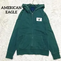 アメリカンイーグル ジップパーカー フーディ 刺繍ロゴ S メンズ カジュアル