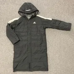 adidas ベンチコート 140cm フード付き 黒