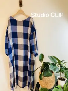 未使用 Studio CLIPブロックチェックワンピース