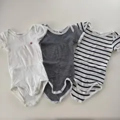 プチバトー　ボディスーツ　半袖　12m　74cm