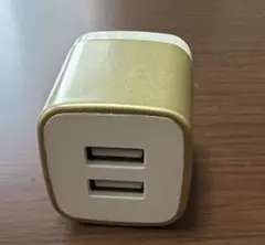 USB充電プラグ2ポート ゴールド