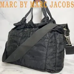 B040【2way】マークバイマークジェイコブス★大容量 ショルダーバッグ 黒