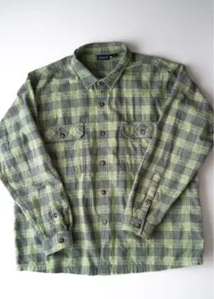 Patagonia 2001年 ヘビーフランネルシャツ ポルトガル製 L 緑 2026年最新】patagonia カラー：グリーン系 メンズ ネルシャツの人気
